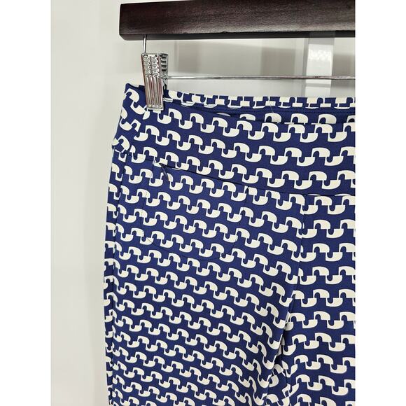 J. McLaughlin Womens Sz XS Pull On Leggings Pants Blue White Print - Picture 2 of 4